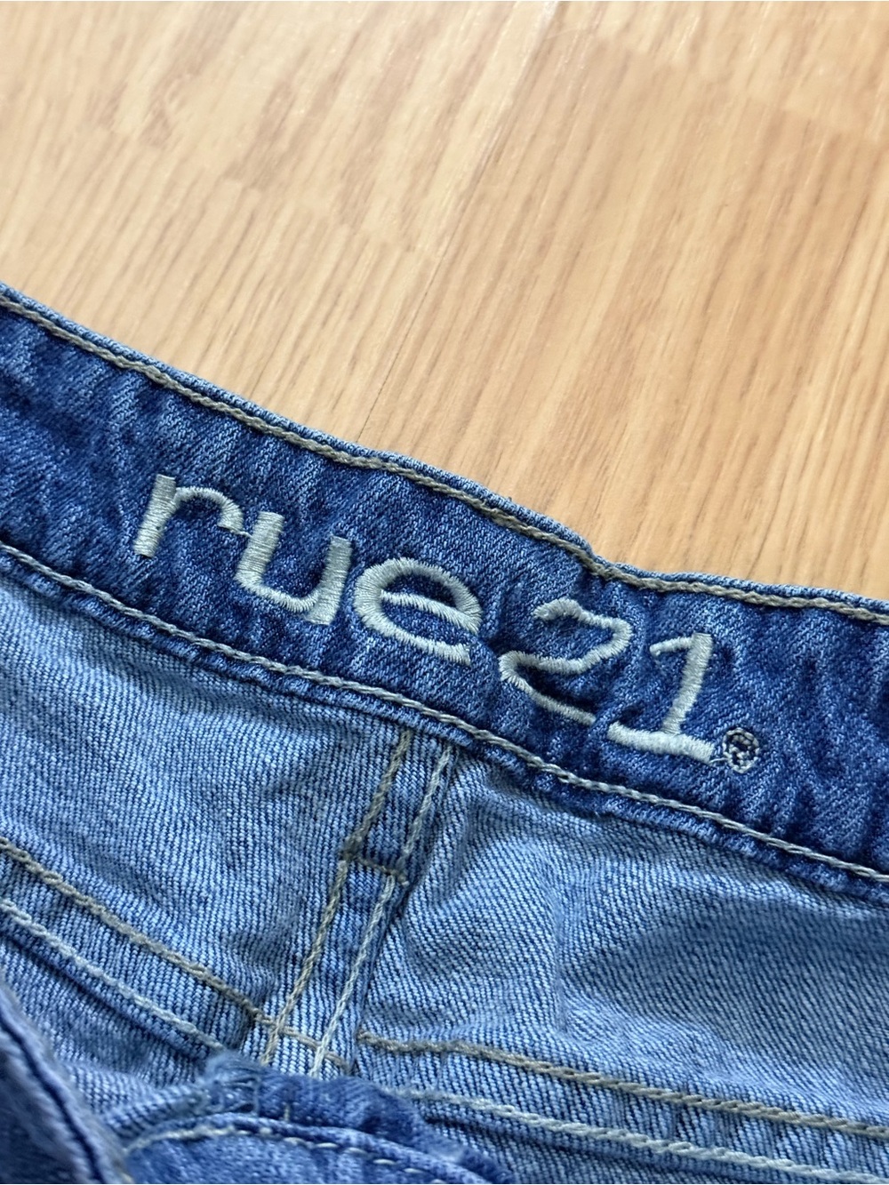 Rue21 Mid Rise Distressed Denim Shorts - Picture 3 of 4